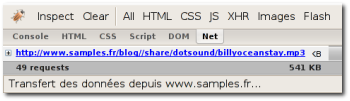 Firebug on Samples.fr